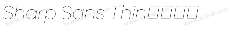 Sharp Sans Thin字体转换